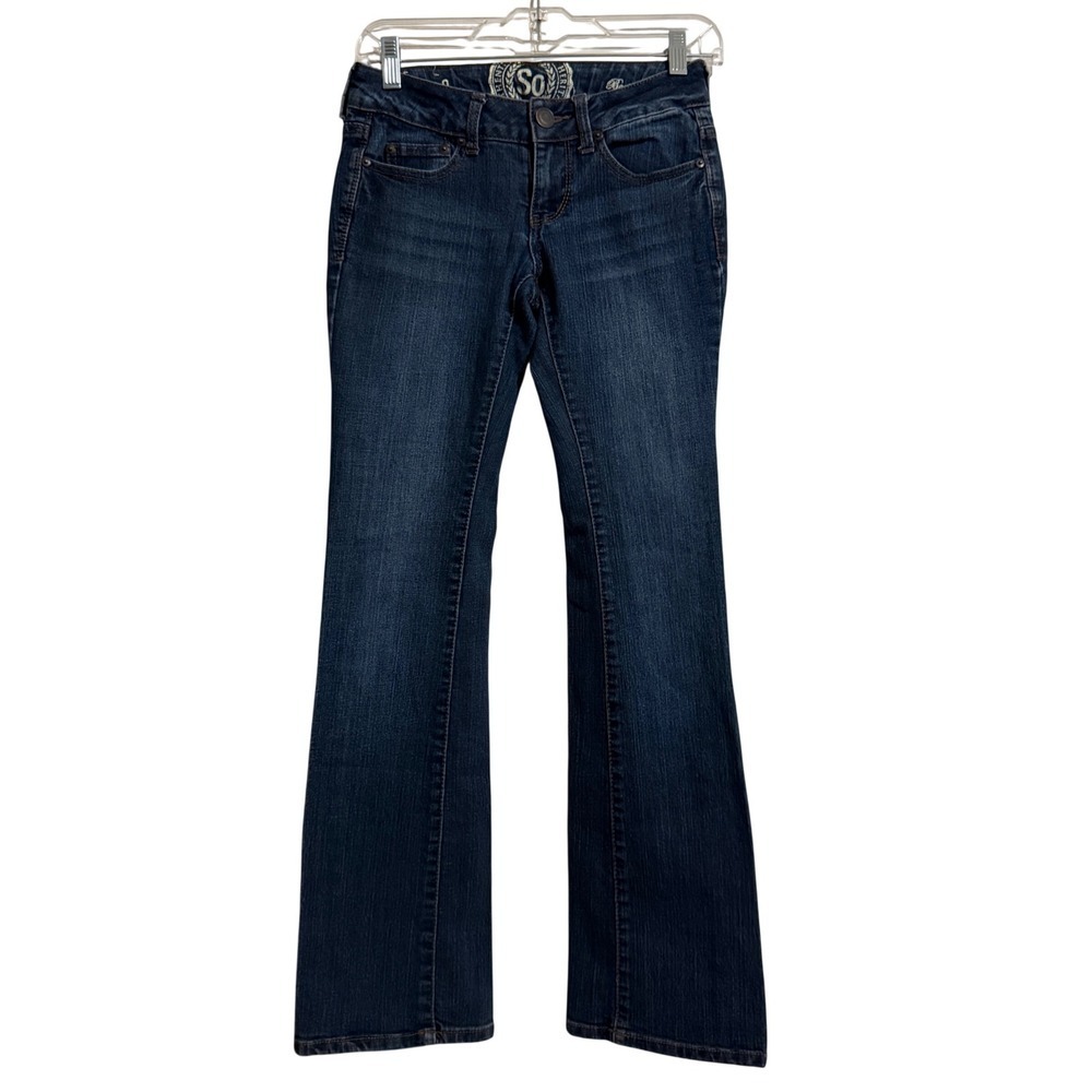 SO Women's Boot Cut Jeans - Dark Blue